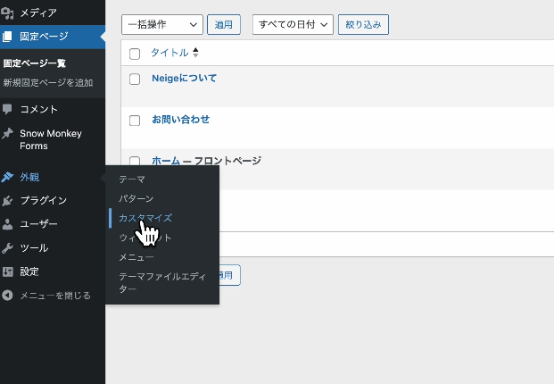 外観カスタマイズ